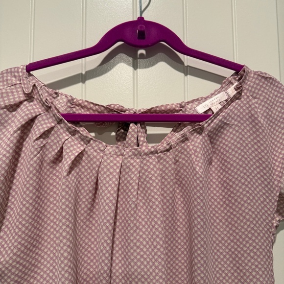LC Lauren Conrad Light Pink Checkered Blouse - Picture 4 of 10